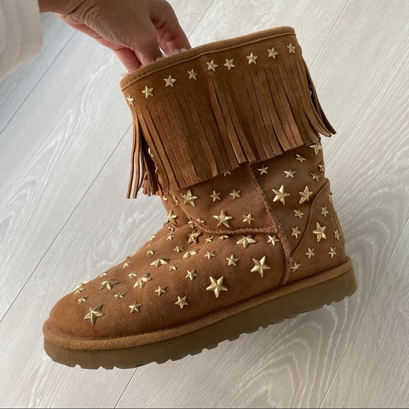 UGG® Australia & Jimmy Choo 'Starlit' Fringe Boot - Picture 3 of 6